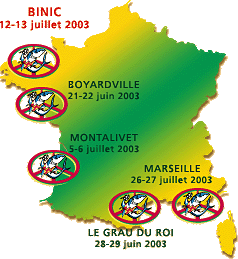 les &eacute;tapes 2003