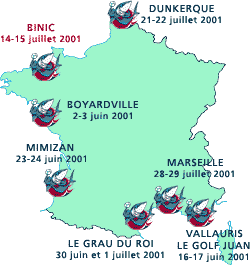 les &eacute;tapes 2001